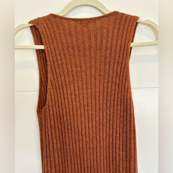 Madewell Button Front Tank Sweater Midi Dress Brown Size XS - Picture 10 of 11